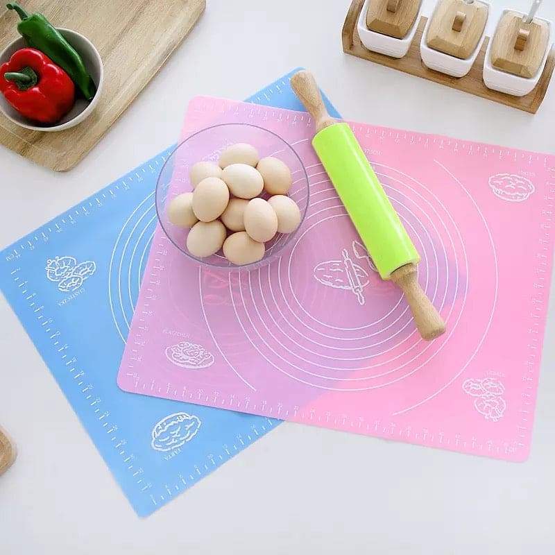 Silicone Baking Mat, Silicone Cake Knead Dough Mat, Non-slip Mat With Measurement Silicone Baking Mat, Silicone Cake Knead Dough Mat, Non-slip Mat With Measurement